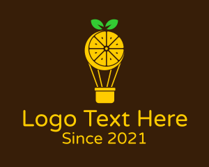 Lemon Tea - Lemon Hot Air Balloon logo design