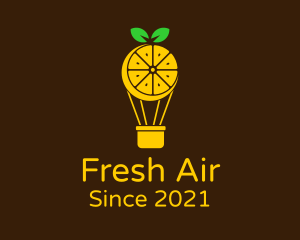 Lemon Hot Air Balloon logo design