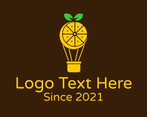 Juice Drink - Lemon Hot Air Balloon logo design