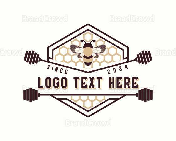 Bee Honeycomb Hexagon Logo