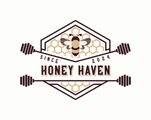 Beekeeper - Bee Honeycomb Hexagon logo design