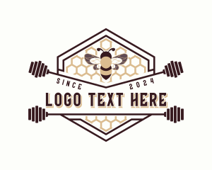 Apothecary - Bee Honeycomb Hexagon logo design