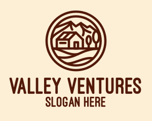 Valley - Countryside House Valley logo design