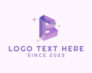 Amber - Shiny Gem Letter B logo design