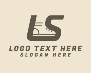 Running - Shoe Monogram Letter LS logo design