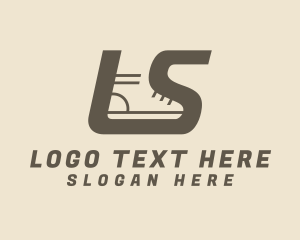 Walking - Shoe Monogram Letter LS logo design