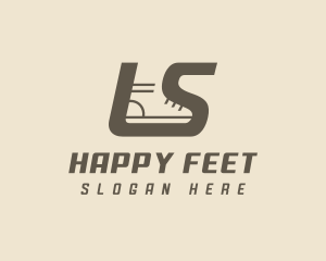 Feet - Shoe Sneakers Letter LS logo design