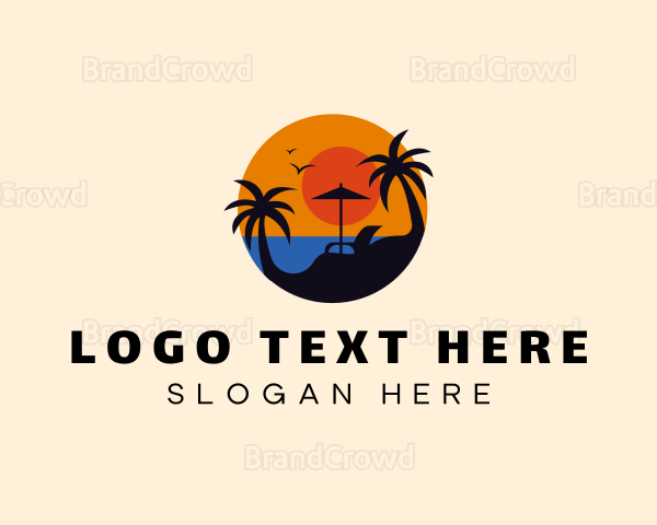 Sunset Beach Coast Logo