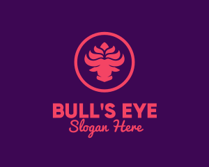 Bull Lotus Flower logo design