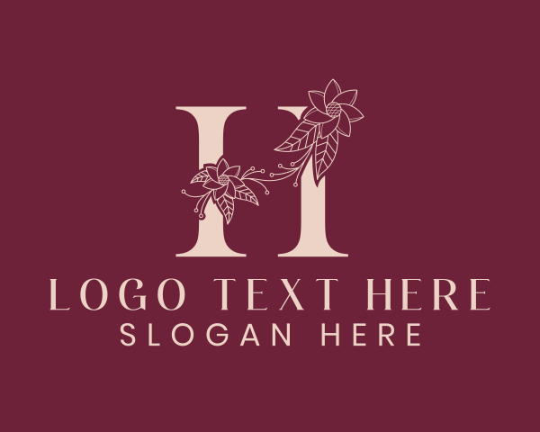 Styling - Floral Skin Care Letter H logo design