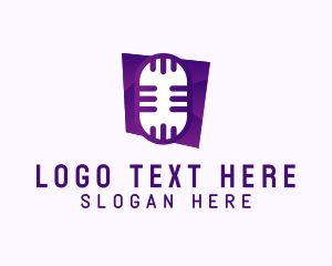 Streaming - Gradient Mic Podcast Radio logo design
