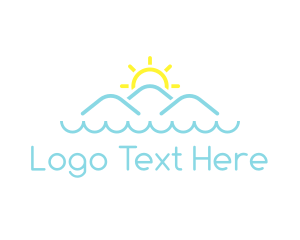 Mountain - Ocean Sun Mountains logo design
