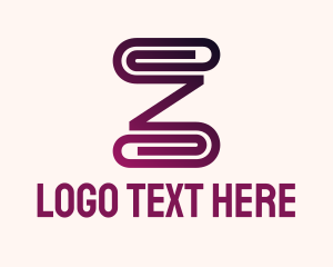 Clip - Paper Clip Letter Z logo design