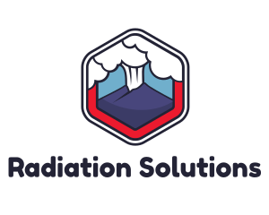 Radiation - Volcano Erupt Smoke logo design
