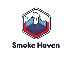 Smoke - Volcano Erupt Smoke logo design