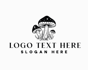 Fungi - Magical Mushroom Stars logo design