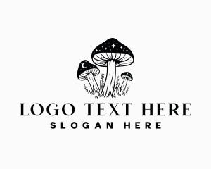 Mushroom - Magical Mushroom Stars logo design