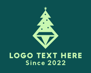 Green - Christmas Tree Diamond logo design