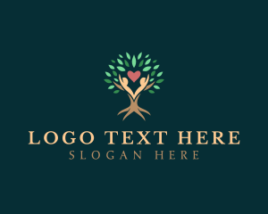 Massage - Community Heart Tree logo design