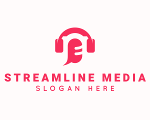 Streaming - Microphone Headphone Streaming logo design