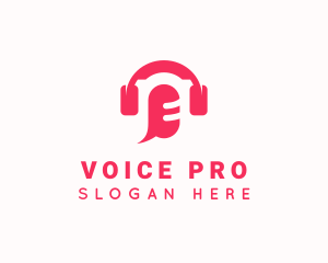 Announcer - Microphone Headphone Streaming logo design