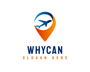 Pin Airplane Travel Logo