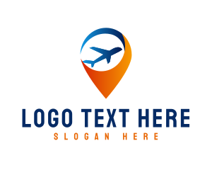 Pin Airplane Travel Logo