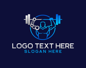 Lifting - Paralympic Disable Weightlifting logo design