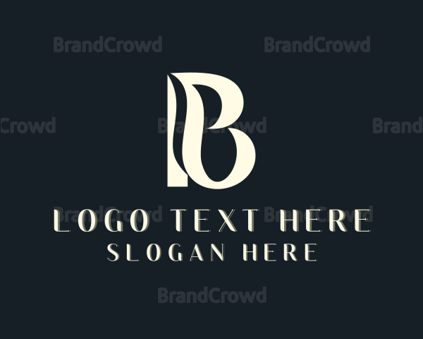 Stylish Boutique Swoosh Letter B Logo