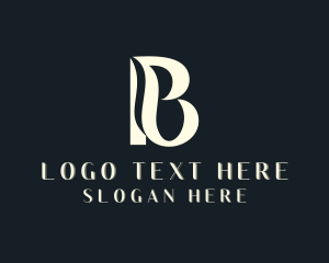 Letter B - Stylish Boutique Swoosh Letter B logo design
