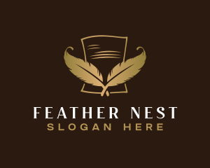 Feather Pen Writing logo design