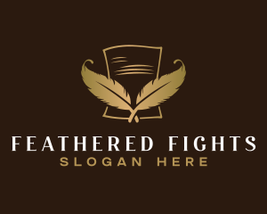 Feather Pen Writing logo design