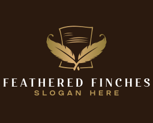 Feather Pen Writing logo design