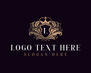Elegant - Royal Wreath Shield logo design