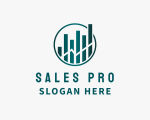 Financial Sales Chart logo design