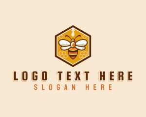 Insect - Bee Hive Honey logo design