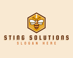 Sting - Bee Hive Honey logo design