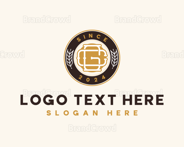 Beer Brewery Letter GC Logo