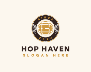 Hop - Beer Brewery Letter GC logo design