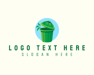 Housekeeping - Trash Garbage Bin logo design