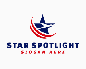 Star Airplane Aviation logo design