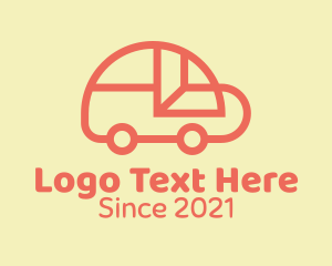 Preschooler - Orange Toy Car logo design