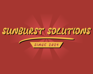 Sunburst - Retro Hipster Business logo design