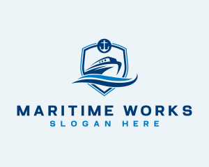 Travel Cruise Boat logo design