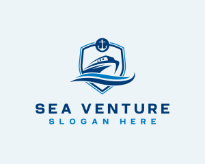 Travel Cruise Boat logo design