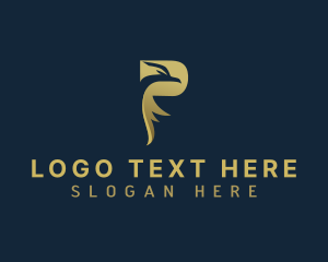 Investment - Bird Eagle Letter P logo design