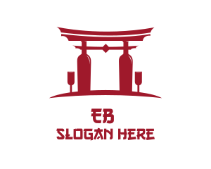 Chinese - Asian Temple Wine logo design