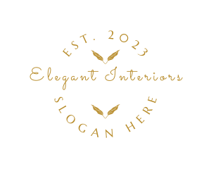 Cursive Elegant Floral logo design