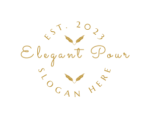 Cursive Elegant Floral logo design