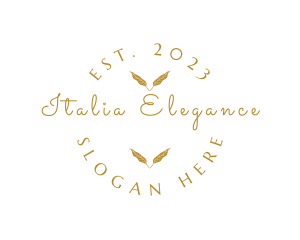 Cursive Elegant Floral logo design